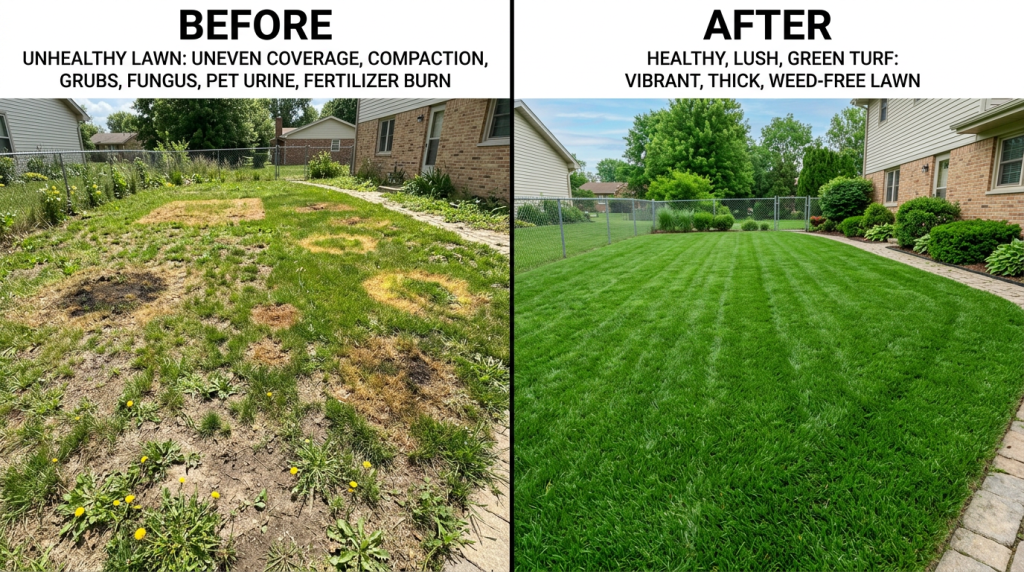 Possible before and after results following the 7 day step by step recovery plan.