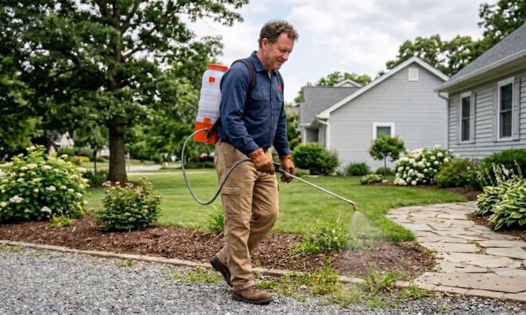 Applying liquid soil amendment evenly across the lawn